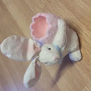 VINTAGE Easter Bunny with Egg  Candy sand ceramic wired cloth ears